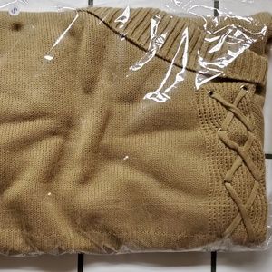 Women Shawl Collar Faux Wrap Lace Up Sweater